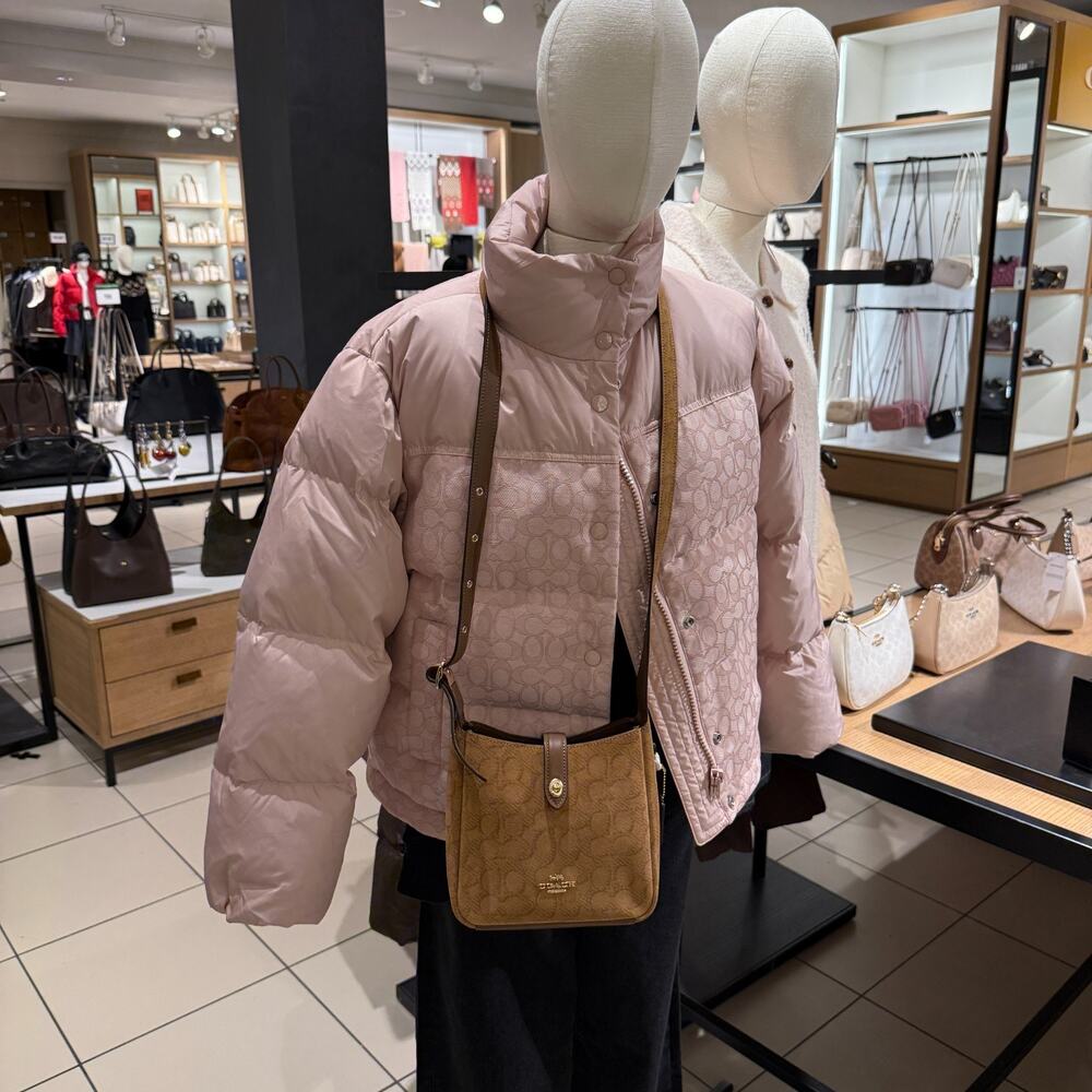 Coach Hadley Mini Crossbody Bag In Signature Suede CCE16, suede/Im/Caramel NWT - Picture 15 of 15